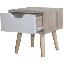 Hti-Living Nachtschrank Thekla 29,3 x 25 x 29,3 cm Weiß