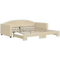 VidaXL Tagesbett Ausziehbar Creme 100x200 cm Stoff1881993