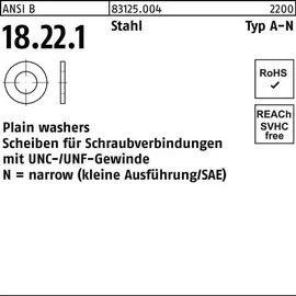 F. REYHER Nchfg. GmbH & Co. KG Unterlegscheibe ANSI B18.22.1 Typ N 3/8 x 0,812 Stahl 500 Stück