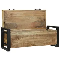 VidaXL Truhen 80x30x30cm Massivholz Mango und Metall
