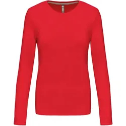 Kariban Damen T-Shirt langarm - red - M