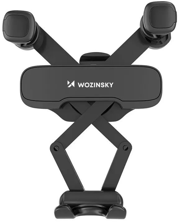 Wozinsky Schwerkraft-Halter für das Auto-Kühlergrill - Schwarz (WCHBK7), 360°-Drehung, kompatibel mit 4,7-6,9 Zoll Smartphones