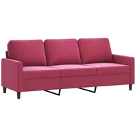 VidaXL 3-Sitzer-Sofa Weinrot 180 cm Samt