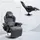 Homcom Massagesessel mit Liegefunktion Leder 82,5 x 111,5 x 79,5 cm Schwarz elektrisch