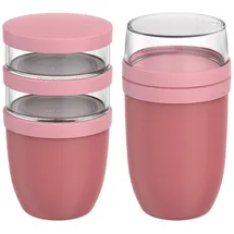 Mepal Ellipse Lunchpot-Set XL rosa 2 x 0,9 l
