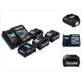 Makita Power Source Kit 40 V max. mit 3x BL 4040 Akku 4,0 Ah XGT + DC 40 RA Schnell Ladegerät XGT LXT + ADP10 Ladeadapter