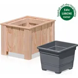Endorphin Pflanzkasten 1er Set aus Lärchenholz (38 x 38 x 31cm) (38 cm)
