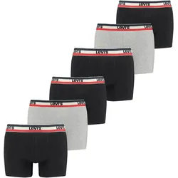 Boxershort Herren 6er Pack Stretch-MEN SPRTSWR LOGO BOXER BRIEF 3P bunt|kohlengrau M