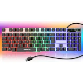 Retoo Gaming Tastatur RGB LED Mechanisch QWERTY