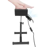 HuKaiL Fußpflegestuhl mit Absaugung, Nagelstaubsauger Pediküre Tisch mit Fußstütze Einstellbare Höhe 48-68cm und 10Kg Tragfähigkeit, Pedikürestuhl Beinstütze für Pediküre und Fußpflege, 31*28*45cm