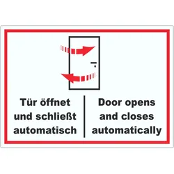 Aufkleber Tür automatisch Door automatic A0 (841x1189mm)