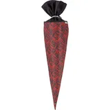 McNeill Schultüte Schultüte, Zack, rot, für Mädchen und Jungen, Stoff, eckig, 70 cm
