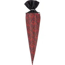 McNeill Schultüte Schultüte, Zack, rot, für Mädchen und Jungen, Stoff, eckig, 70 cm