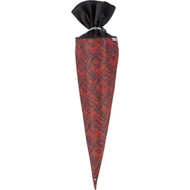 McNeill Schultüte Schultüte, Zack, rot, für Mädchen und Jungen, Stoff, eckig, 70 cm