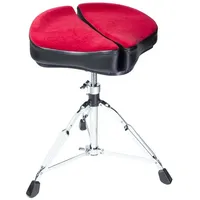 Fame D9300 Drumhocker, Split Seat, Doppelstrebig, Sattelform, Vinylbezug, Stufenlose
