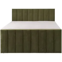 ks home concept Boxspringbetten mit Bettkasten VELTRA 140x200 Bonellfederkern Matratze, Grün - Grün
