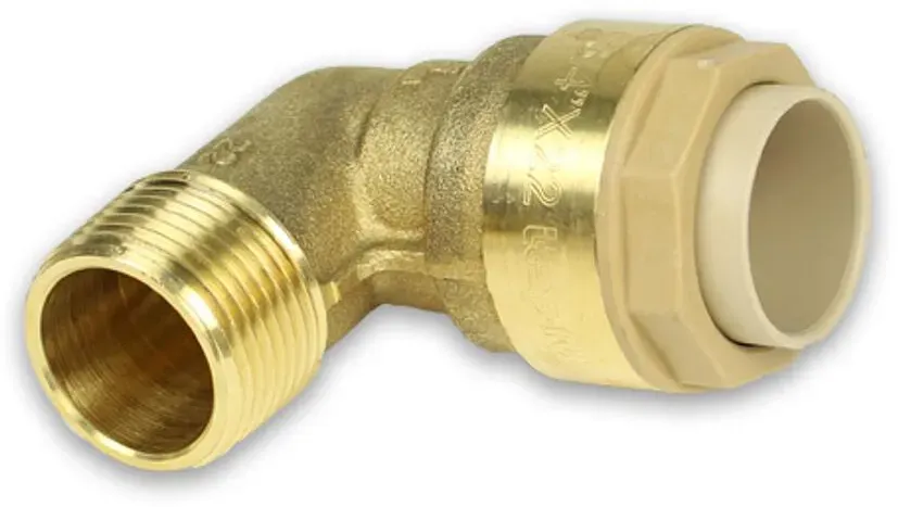 Messing Steckfitting Winkel für Kupferrohr mit Außengewinde, verschiedene Größen (Ausführung: 22 - 3/4''AG)