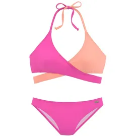BENCH Triangel-Bikini Damen Orange/Pink 38 Cup C/D