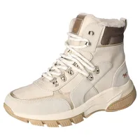 Mustang Winterboots, Schnürboots, Outdoorboots, Warmfutter, mit Schaftrandpolsterung, Gr. 37, ecru, , 91682351-37