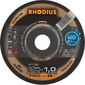 RHODIUS Trennscheibe XT38 125 x 1,0mm gerade