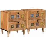 vidaXL Nachtschrank 2 pcs 40 x 33,5 x 46 cm Beige