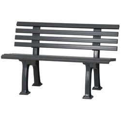 Proregal Gartenbank Gartenbank Antigua, 2-Sitzer, Weiß, HxBxT 74x120x54cm,  Kunststoff grau 120 cm