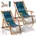 Juskys Sonnenliege Tavira 110 x 60 x 110 cm petrol 2 St.