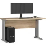 Akord - Pc-schreibtisch Bm135 In Der Farbe Sonoma-eiche B135 X H76 X T60 cm