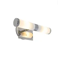 QAZQA Moderne Chrom Wandleuchte 2-flammig IP44 - Bath
