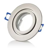 Sweet Led Einbaustrahler 1 GU10 rund Aluminium Chrom gebürstet IP44