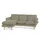 Konsimo Eckcouch Velours 2-Sitzer Beige