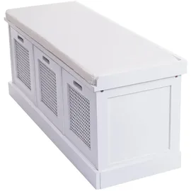 Mendler HWC-J49 47 x 110 x 40 cm weiß / creme-weiß