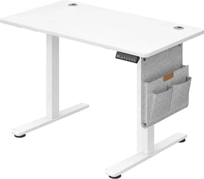Ochama elektrischer höhenverstellbarer Stehschreibtisch, 120,1 x 60,1 cm, 4 Speicherplätze, Home Office, weiß
