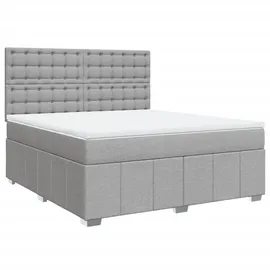 vidaXL Boxspringbett 180 x 200 cm Hellgrau