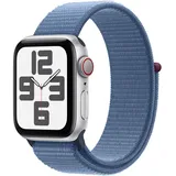 Apple Watch SE 2023 GPS + Cellular 40 mm Aluminiumgehäuse silber, Sport Loop winterblau