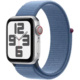 Apple Watch SE 2023 GPS + Cellular 40 mm Aluminiumgehäuse silber, Sport Loop winterblau