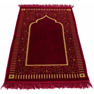 homeart Muslimischer Gebetsteppich, weicher Plüsch, dünn, islamischer Gebetsteppich, Janamaz, Sajada, betender Teppich, islamisches Geschenk für Männer & Frauen, Ramadan Eid Hajj Geschenk,