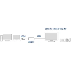 Act USB-C auf HDMI-Adapter Weiblich 0,15 m Grau