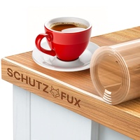 SCHUTZ-FUX Tischfolie transparent Muster 20 x 20cm - Tischschutz mit schräger Kante, Tischdecke abwaschbar, Verschiedene Größen (Made in Germany)