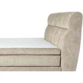 Jockenhöfer Boxspringbett "Queen, inklusive Strauraum/Bettkasten", beige (beige, grau 460, 29), B:195cm L:230cm, Bezug Bett: Chenille (100% Polyester);Topper und Matratzenspiegel: 100% Polyester, Komplettbetten, Boxspringbett, 7-Zonen-TTFK-Matratze, KS-Topper,