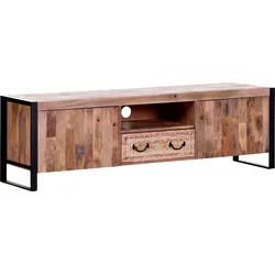 Lowboard GUTMANN FACTORY "Clint", beige (natur), B:165cm H:50cm T:42cm, Massivholz, Sideboards, Kommode, Breite 165 cm