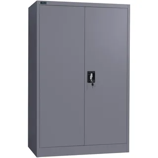 Makika Aktenschrank Büroschrank abschließbar 40x90x140cm in Anthrazit