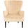 Svita Ohrensessel Arthur Samt 76 x 89 x 78 cm Hellbraun