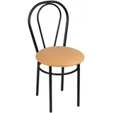 All4All Küchenstuhl Esszimmerstuhl Schwarz Metallgestel Loft Tul Kunstleder 16 Farben Stuhl (S 19)