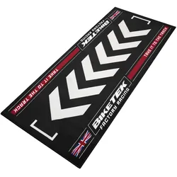 Motorradteppich Race Ready Britain with Union Jack Werkstatt Garagenmatte