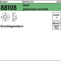 Industrial Quality Supplies Einschlagmuttern St. M 5x 8 galvanisch