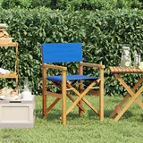 Teenpull – Regiestuhl Klappbar Blau Massivholz Teak
