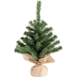 Everlands Künstlicher Weihnachtsbaum im Jutesack grün 35 cm