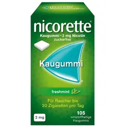 nicorette 2 mg Nikotinkaugummi freshmint für Raucher zum Aufhören