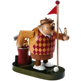 KWO Räuchermann Golfer 21 cm gelb